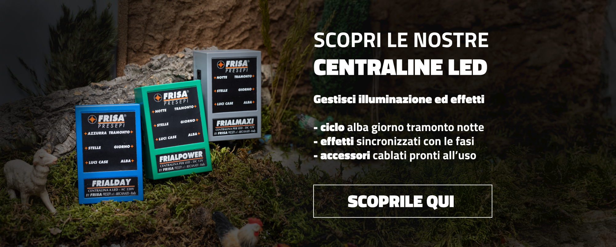 centraline led frisa presepi