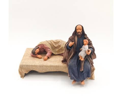 Natività Madonna che riposa - h 16 cm