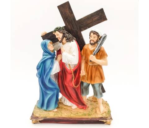 Via Crucis Completa - resina h 20 cm