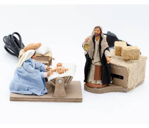 Natività con Base divisa - mov h 10 cm