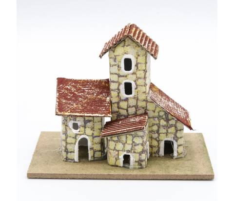 Casetta per scenografia con base, STILE MATTONCINO