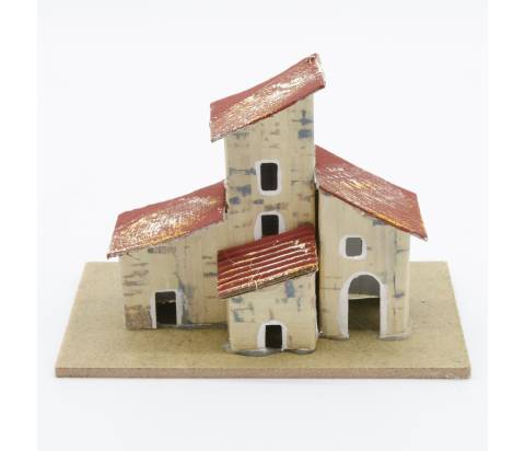 Casetta per scenografia con base, STILE INTONACATO