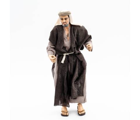 Pastore con Velo Chiaro - resina h 20 cm