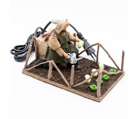 Contadino Innaffia Orto - mov h 12 cm