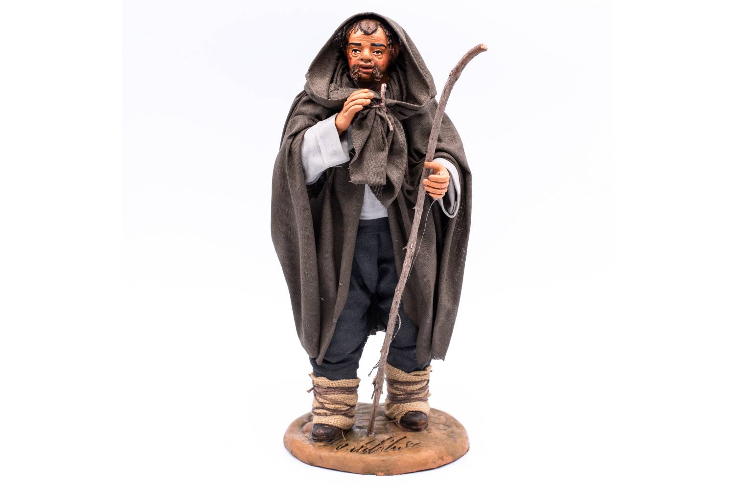 Pastori Presepe - Pastore in Piedi con Bastone - h 20 cm