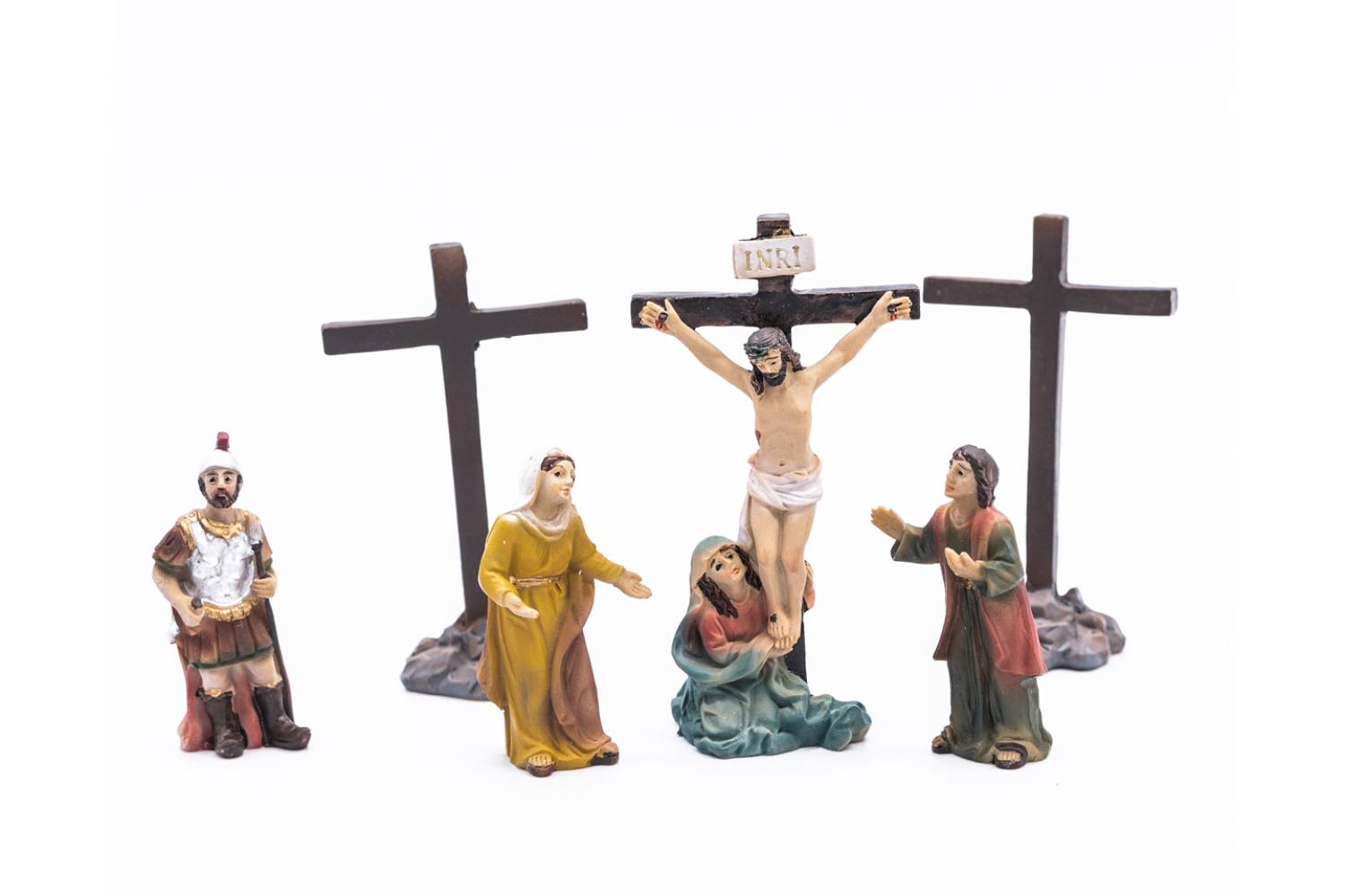 MINI KIT Presepe PASQUALE - resina h 5 cm