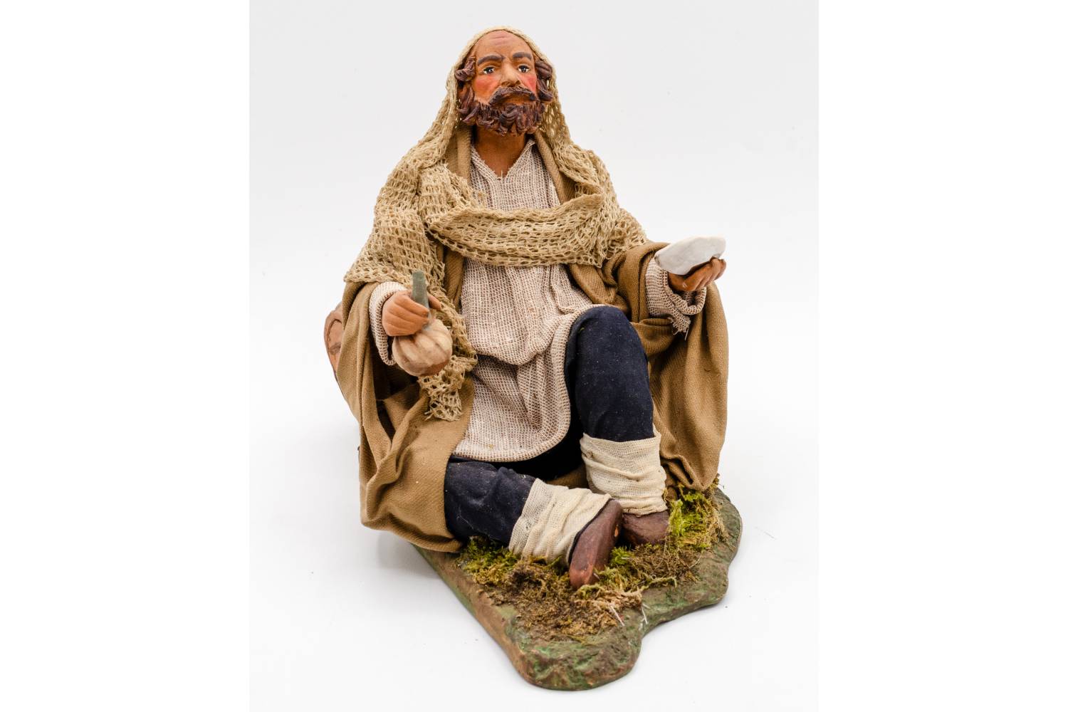 Mendicante con Botte - h 24 cm