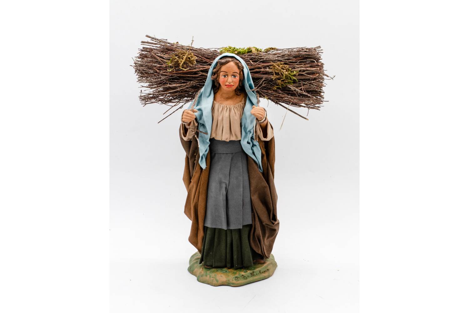 Uomo con Falce e Donna con Fascina - Coppia Statue h 24 cm