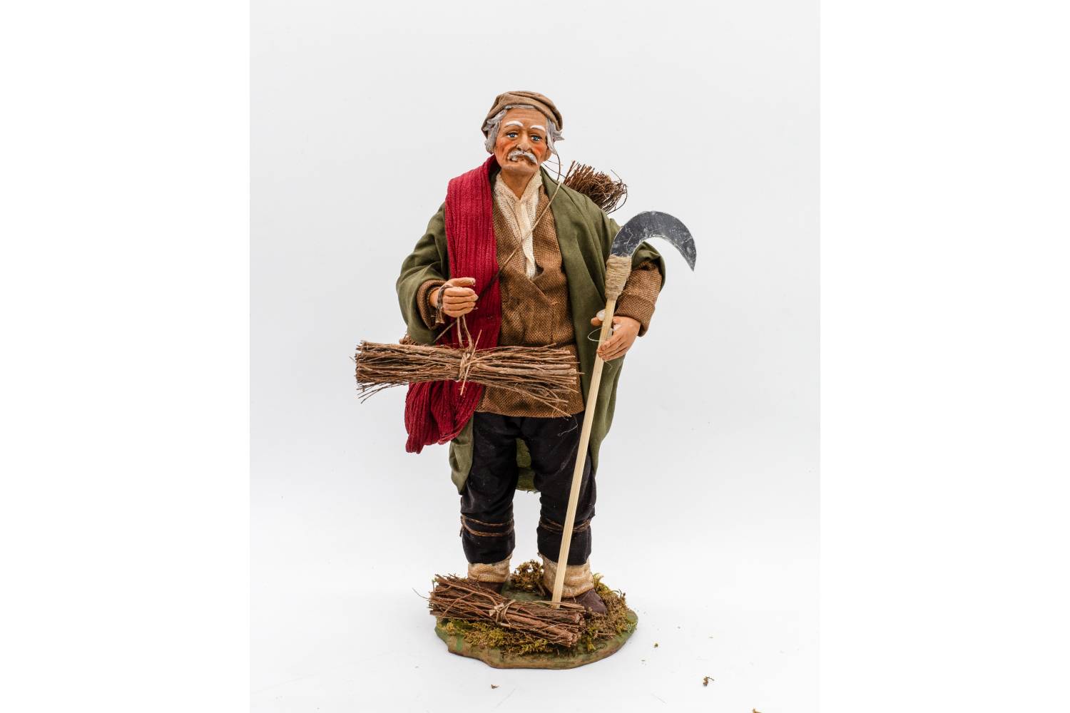 Uomo con Falce e Donna con Fascina - Coppia Statue h 24 cm