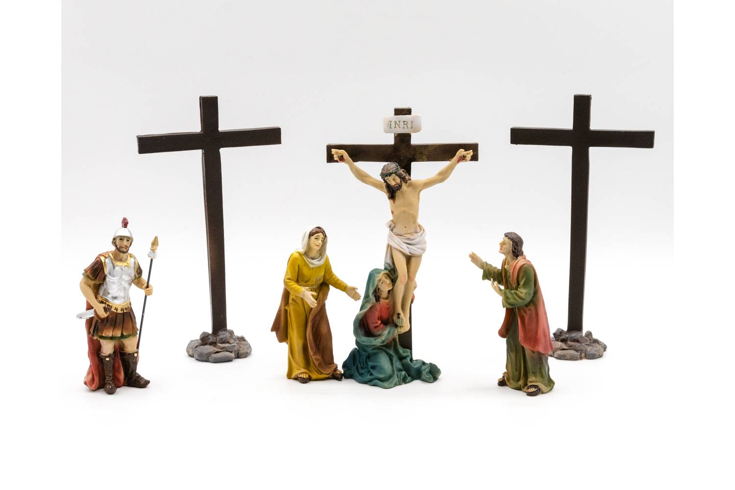 NUOVO Presepe Pasquale Completo - resina h 9 cm