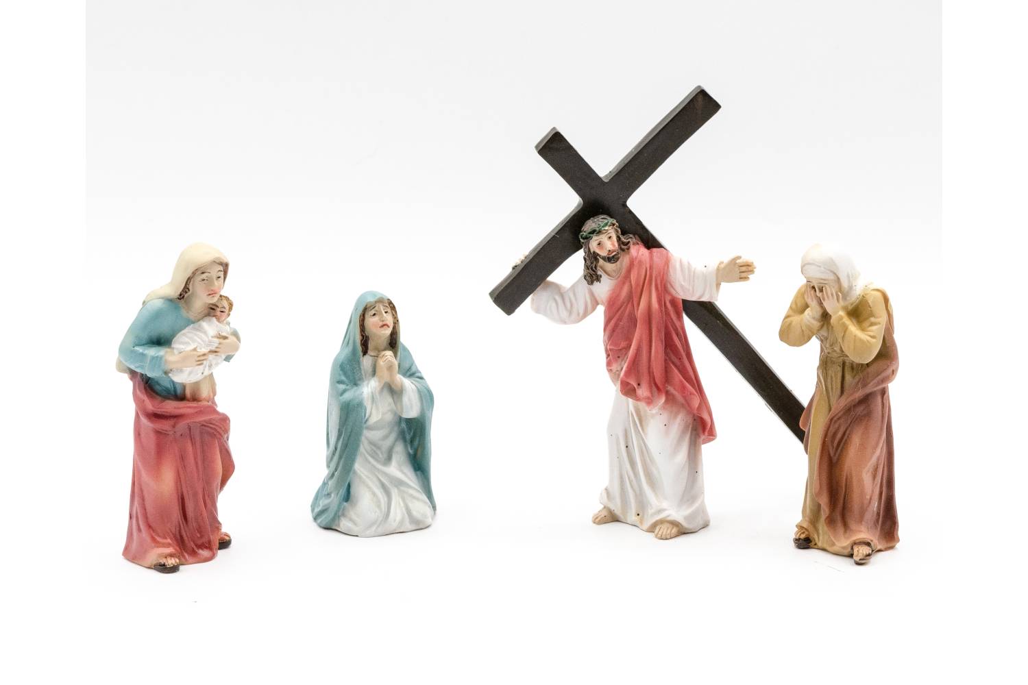 NUOVO Presepe Pasquale Completo - resina h 9 cm